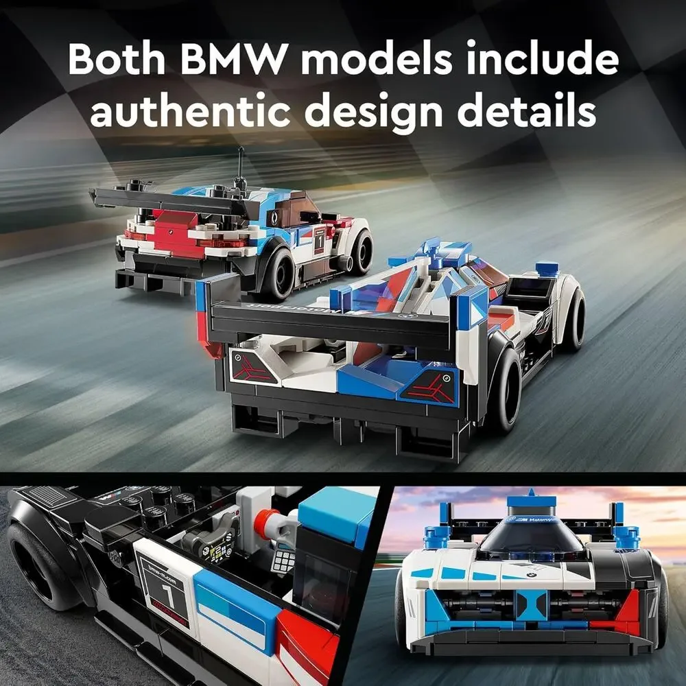 LEGO Speed Champions BMW M4 GT3 & BMW M Hybrid V8 Race Cars, BMW 76922 NWT